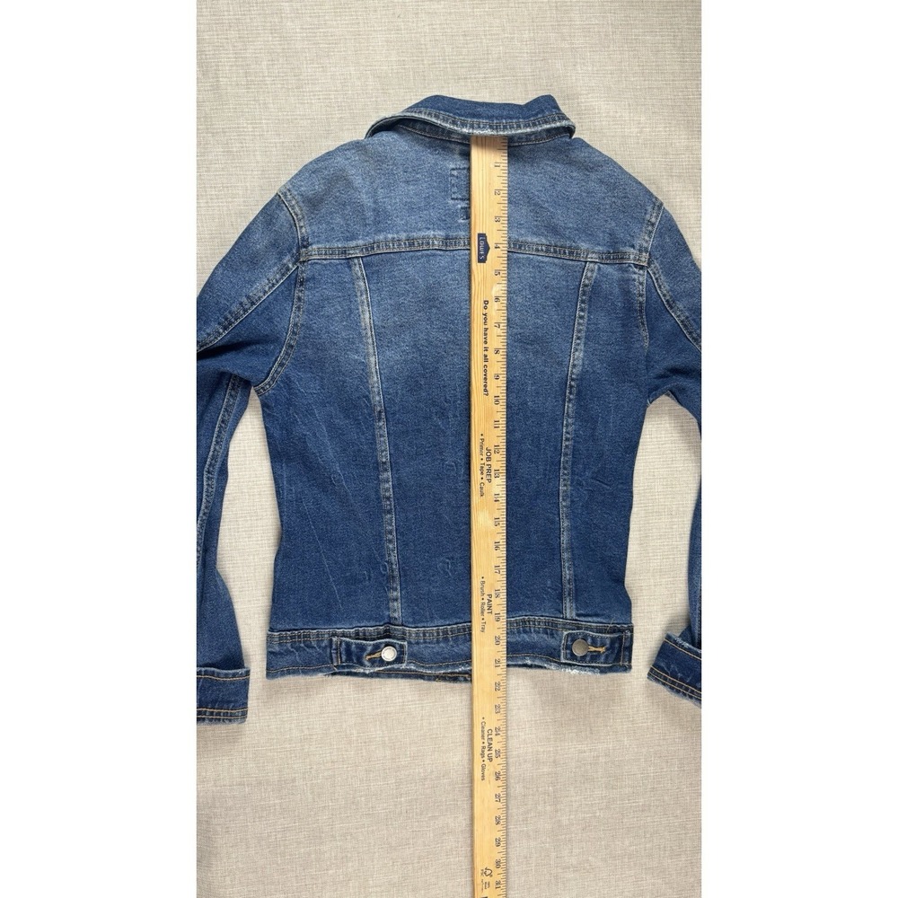 Universal Thread Jean Jacket Womens Size Small Button Front Dark Wash‎ Stretch - Picture 13 of 14